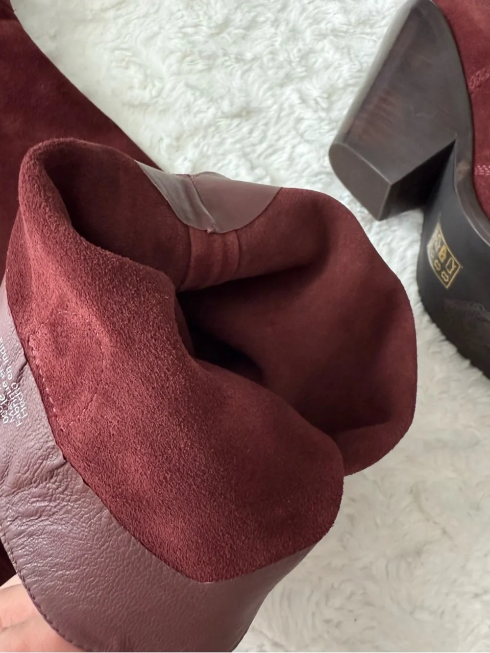 NEW Free People Triple Crown Espresso Suede Western Over The Knee Boots
